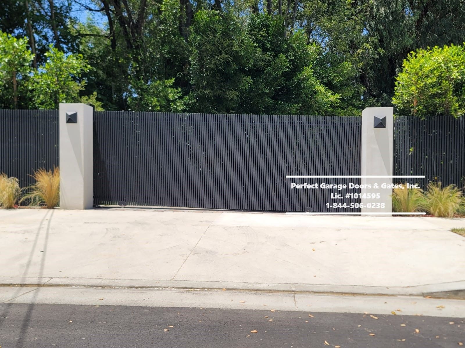 Custom Vertical Iron Sliding Driveway Gate