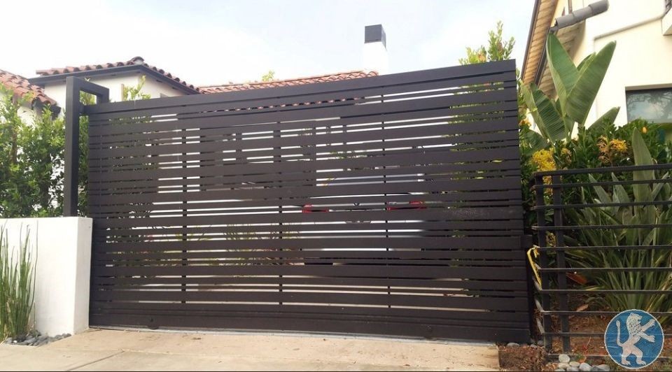 Custom Horizontal Iron Sliding Driveway Gate