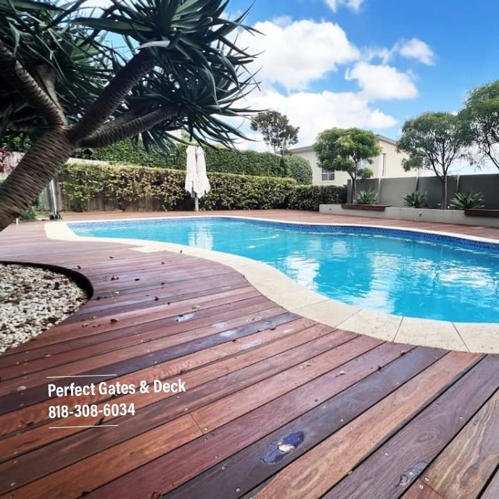 Custom Wood Deck Around Pool