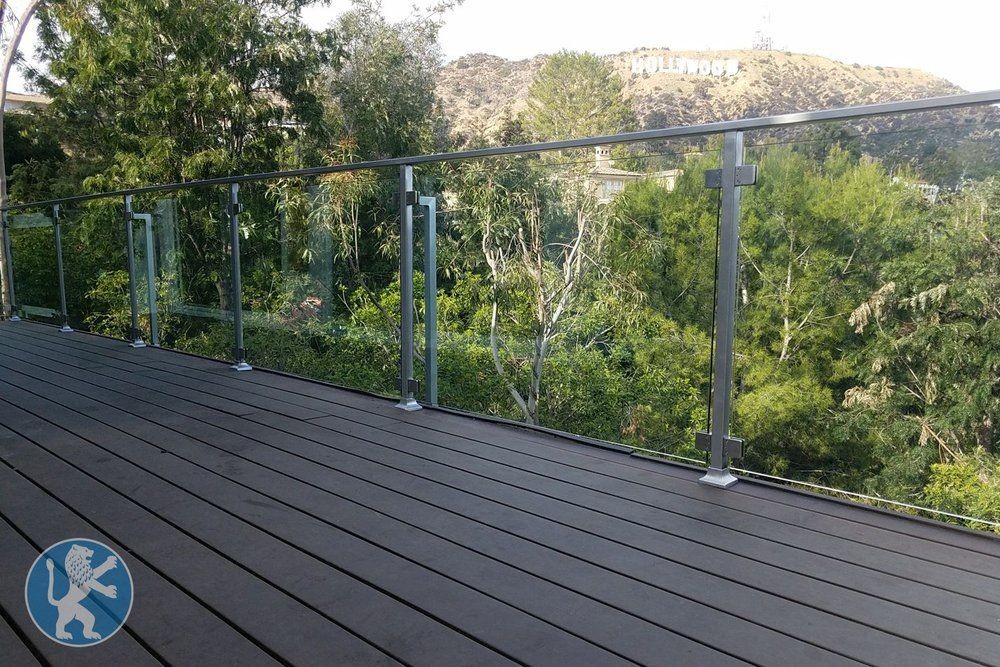 Custom Glass & Iron Deck Railing