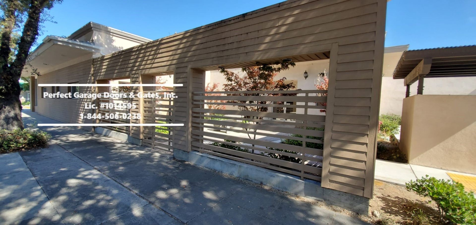 Custom Horizontal Iron Fence with Matching Gate