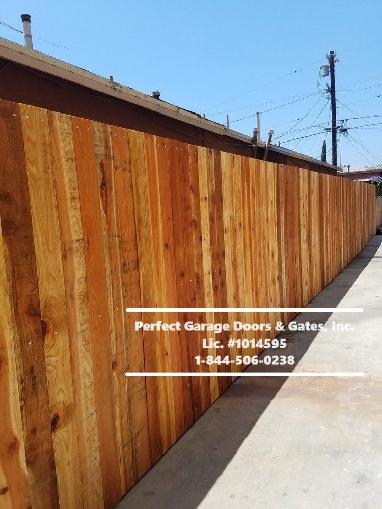 Custom Stained Vertical Wood Fence