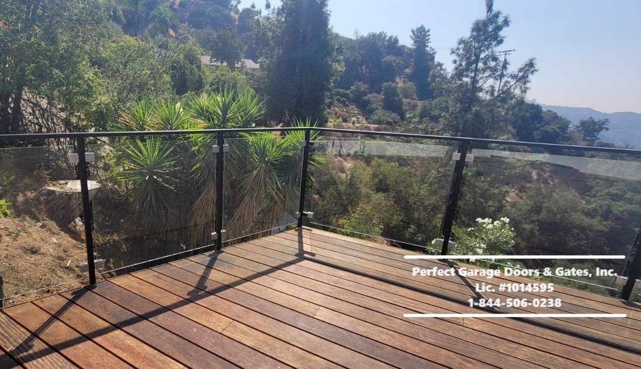 Custom Glass & Iron Deck Railing