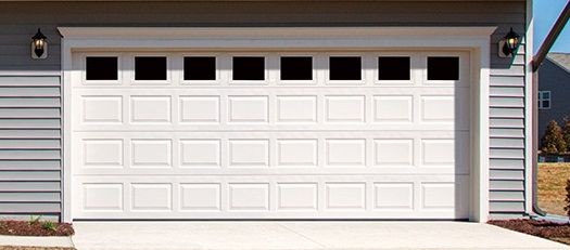 Colonial Panel Steel Garage Door with Windows