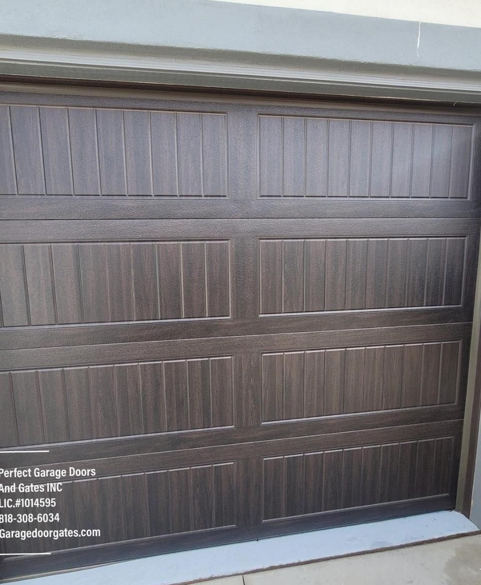 Sonoma Panel Steel Garage Door with Wood Grain Finish